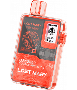 Электронная сигарета Lost Mary OS12000 Двойное яблоко лед 20мг ОПТОМ   
