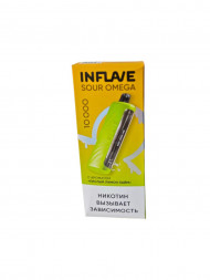 Электронный сигарета INFLAVE OMEGA 10000 Кислый лимон лайм 20мг ОПТОМ 