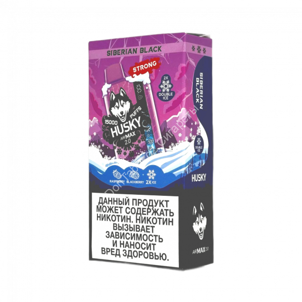 Электронная сигарета HUSKY AIRMAX 2.0 15000 Strong Ледяной микс малина ежевика 20мг ОПТОМ        