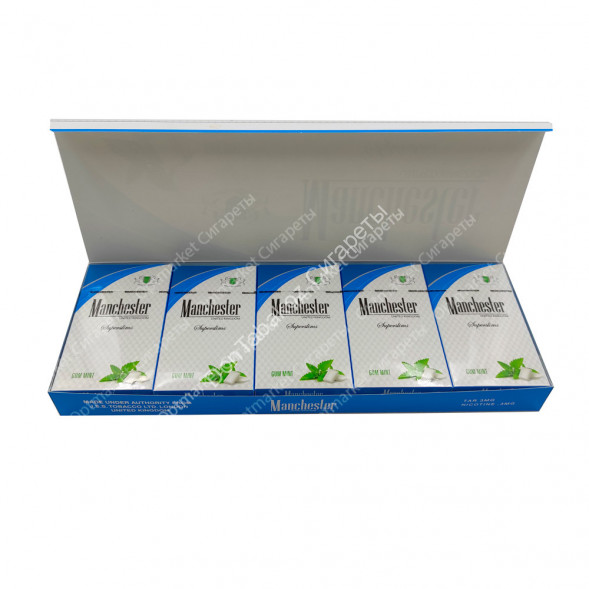 Сигареты Manchester (Манчестер) Gum Mint Superslims МИКС