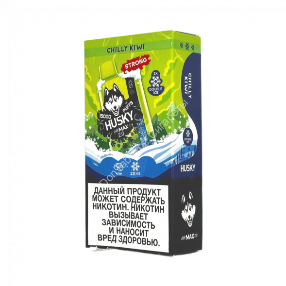 Электронная сигарета HUSKY AIRMAX 2.0 15000 Strong Ледяной киви 20мг ОПТОМ 