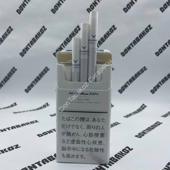 Сигареты Парламент (Parliament) Night Blue 100s Japan Оригинал оптом