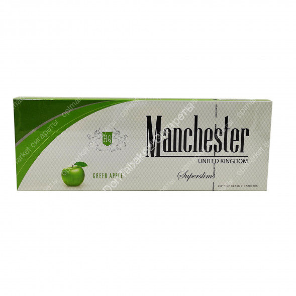 Сигареты Manchester (Манчестер) Green Apple Superslims оптом