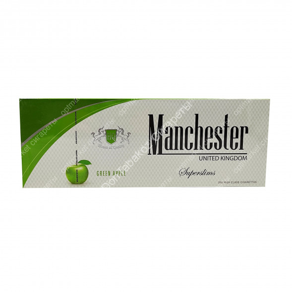Сигареты Manchester (Манчестер) Green Apple Superslims оптом