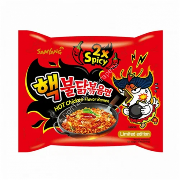 Лапша быстрого приготовления Самянг Hot Chicken Flavor Ramen 2x Spicy (очень острая) курица 140 г оптом  