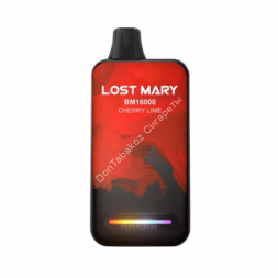 Электронная сигарета  Lost mary  BM 16000 Вишня-Лайм  20мг (2%) оптом  