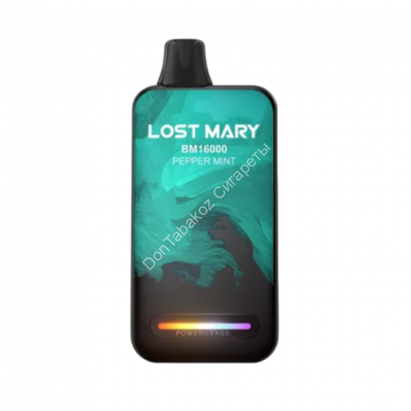Электронная сигарета  Lost mary  BM 16000 Перечная мята 20мг (2%) оптом   