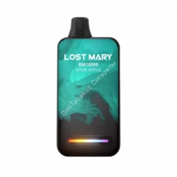 Электронная сигарета Lost mary BM 16000 Кислое яблоко 20мг (2%) оптом