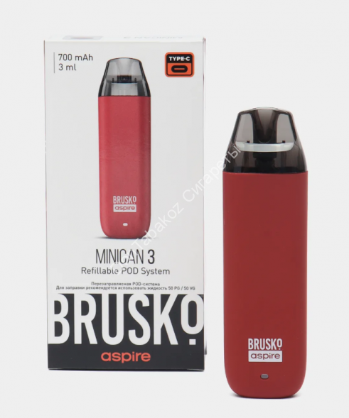 Под система Brusko Minican 3 700 mAh Бордовый оптом
