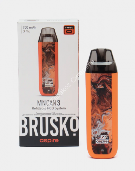 Под система Brusko Minican 3 700 mAh Рыжий оптом