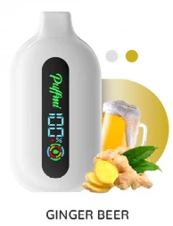 Электронная сигарета Puffmi Pure Ginger beer - имбирное пиво 12000 затяжек 20мг (2%) оптом