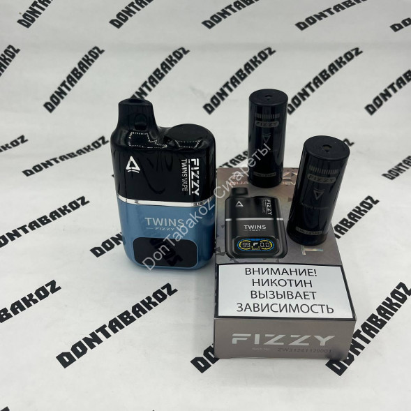 Электронная сигарета Fizzy Twins Dual POD 9000 Киви Ягодный лёд. Затяжек с бонусом  оптом  